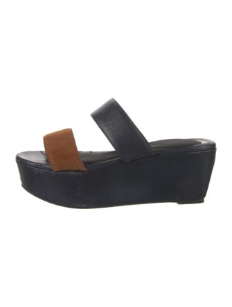 Robert Clergerie Suede Printed Slides