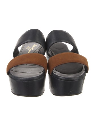 Robert Clergerie Suede Printed Slides