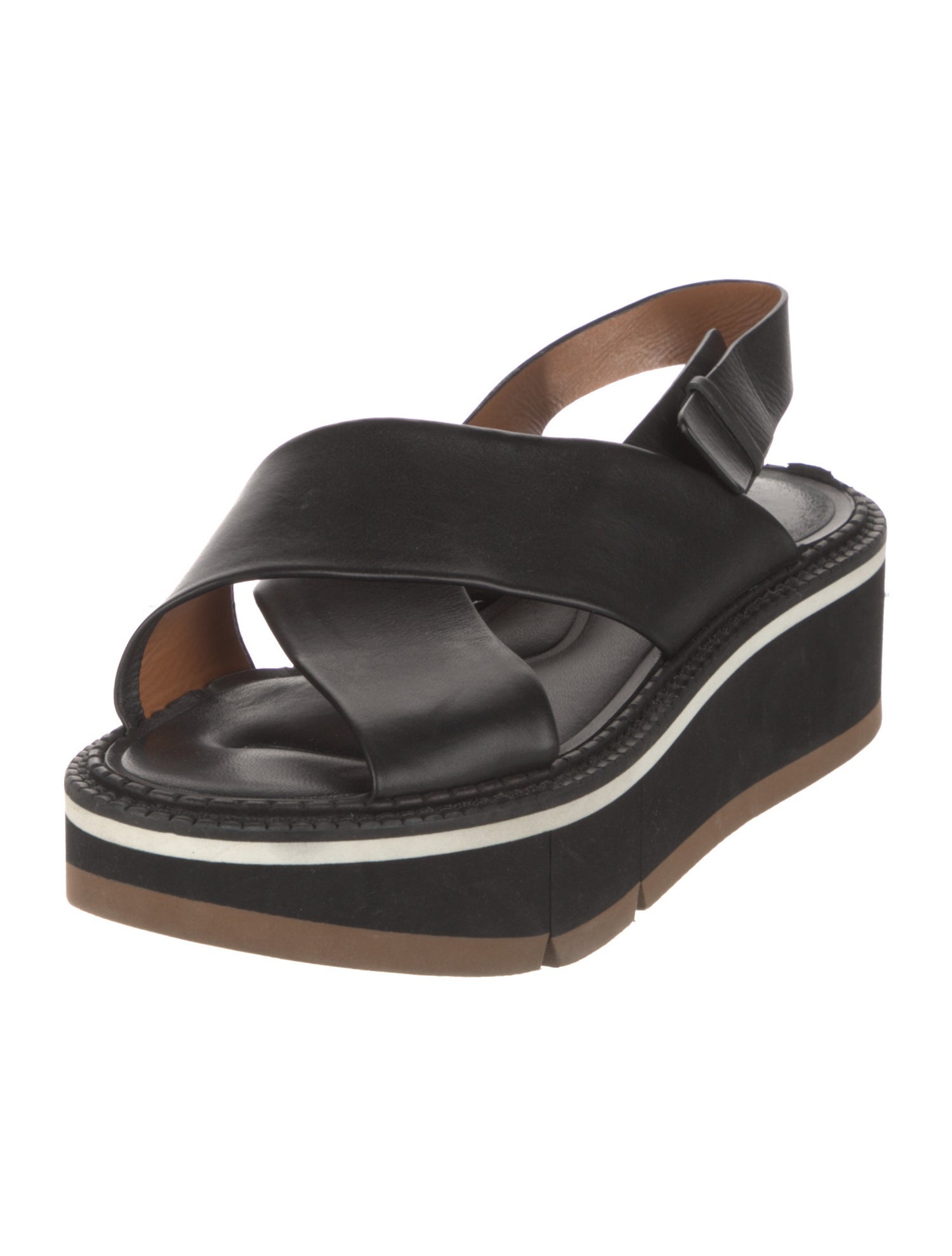 Robert Clergerie Leather Slingback Sandals
