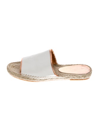 Robert Clergerie Leather Tweed Pattern Espadrilles