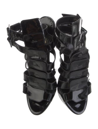 Robert Clergerie Patent Leather Gladiator Sandals