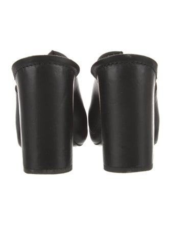 Robert Clergerie Leather Animal Print Slides