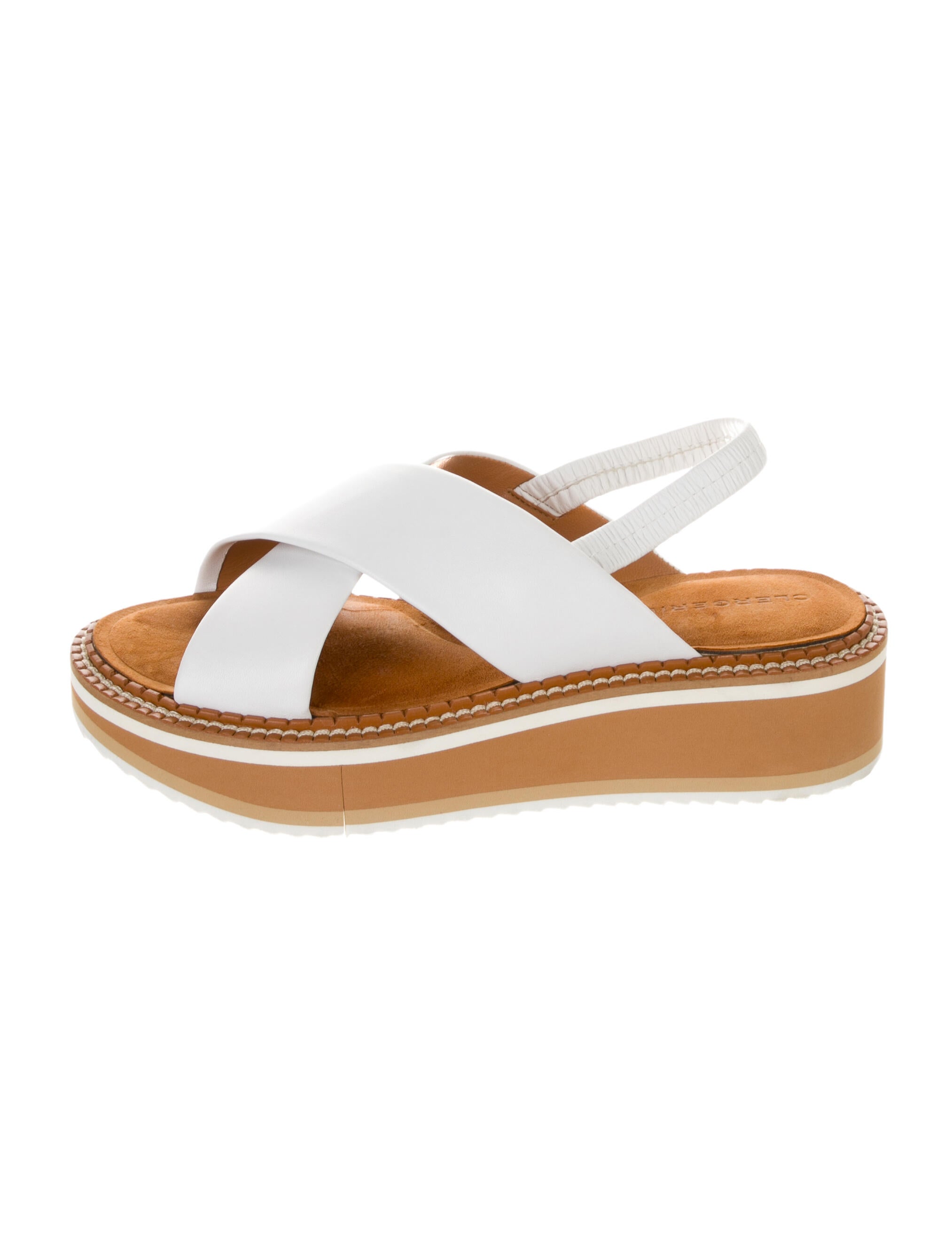 Robert Clergerie Leather Cutout Accent Slides