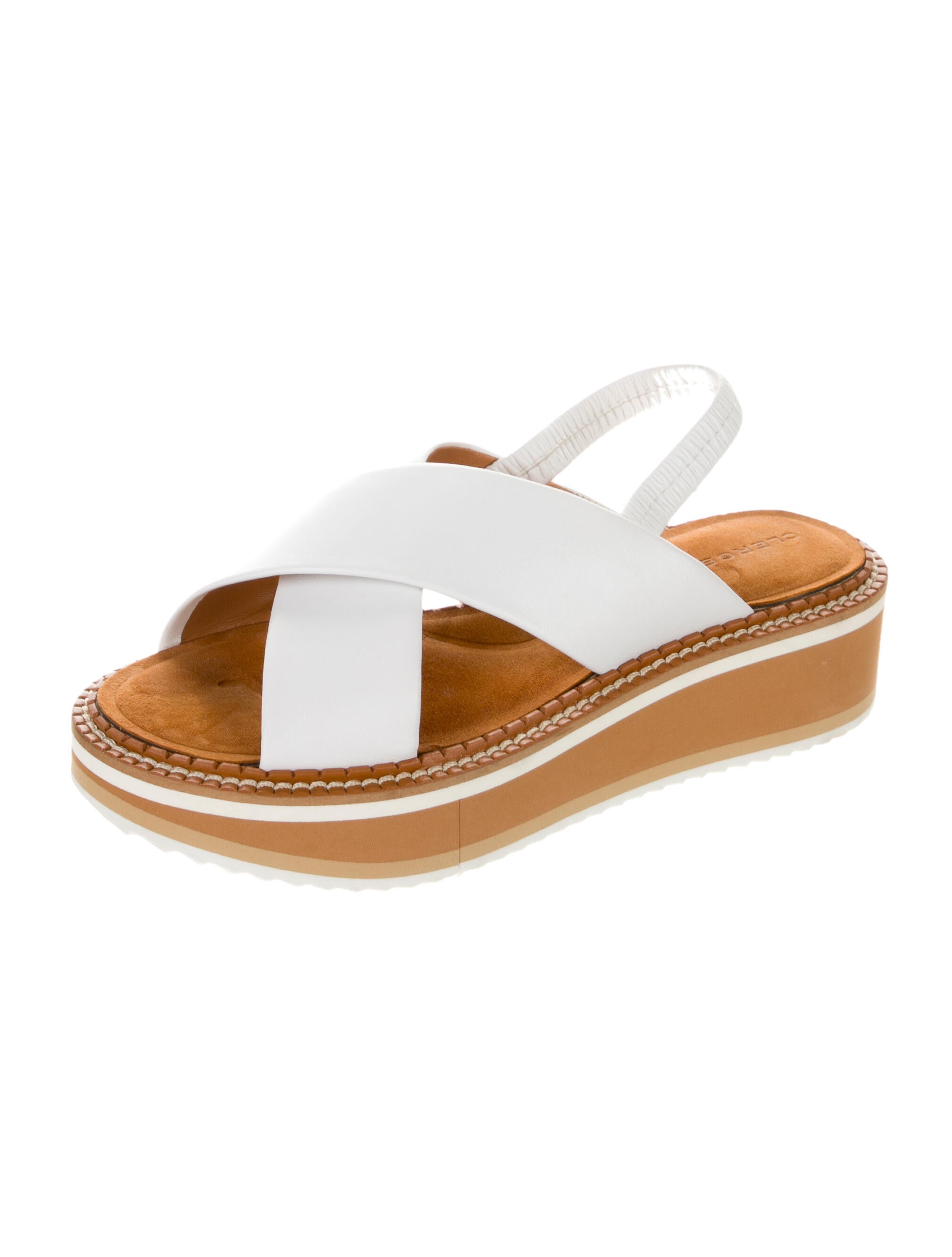 Robert Clergerie Leather Cutout Accent Slides