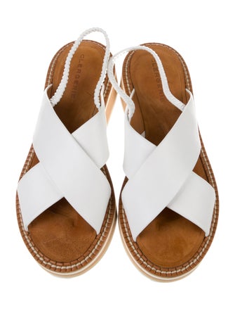 Robert Clergerie Leather Cutout Accent Slides