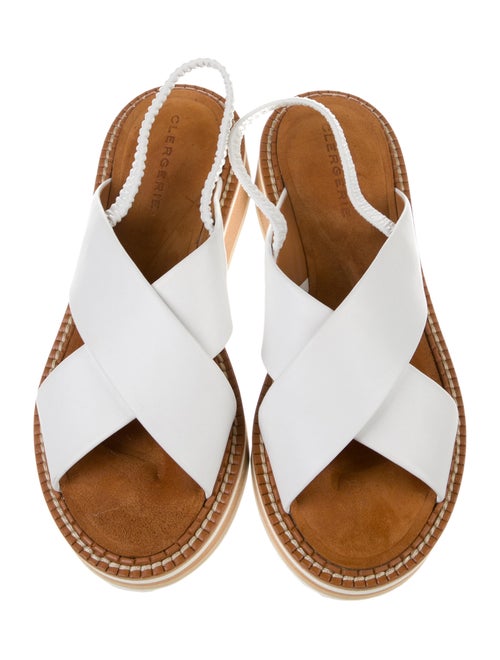 Robert Clergerie Leather Cutout Accent Slides