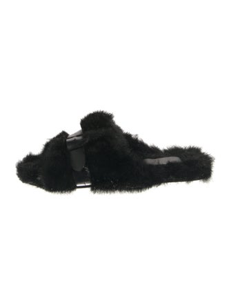 Robert Clergerie Faux Fur Slides