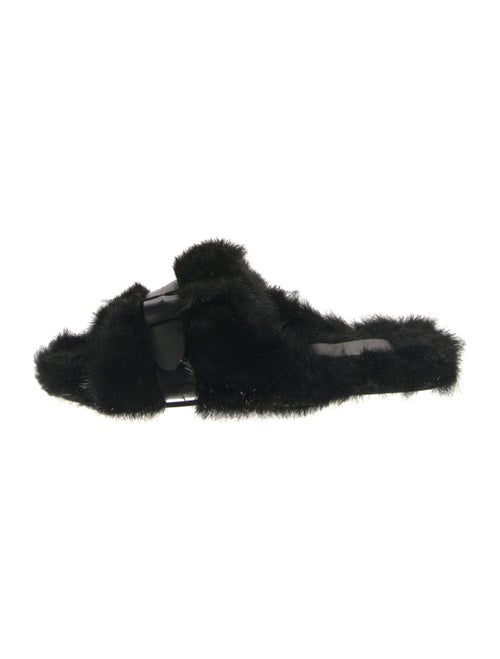 Robert Clergerie Faux Fur Slides