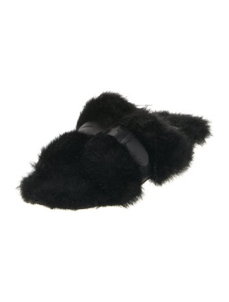 Robert Clergerie Faux Fur Slides
