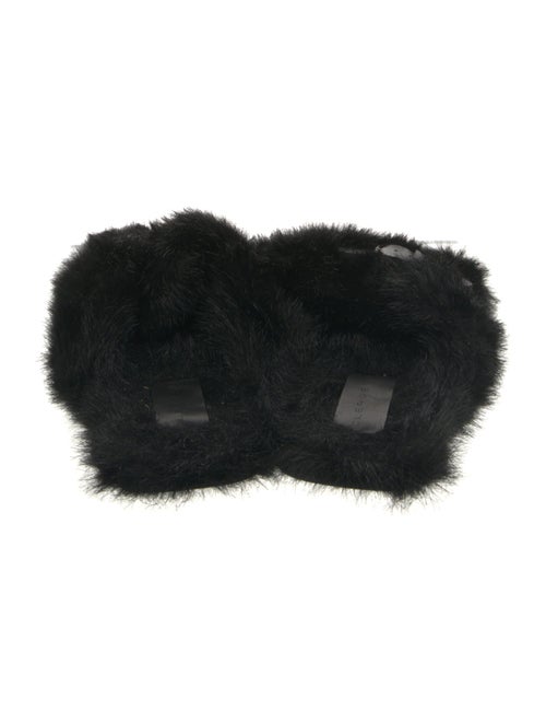 Robert Clergerie Faux Fur Slides