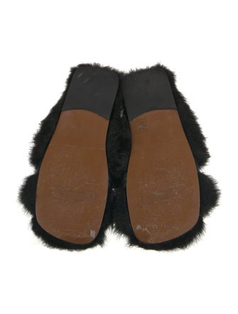 Robert Clergerie Faux Fur Slides