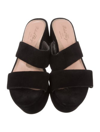Robert Clergerie Suede Slides