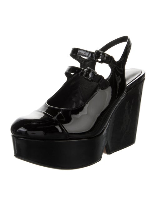 Robert Clergerie Patent Leather Slingback Pumps