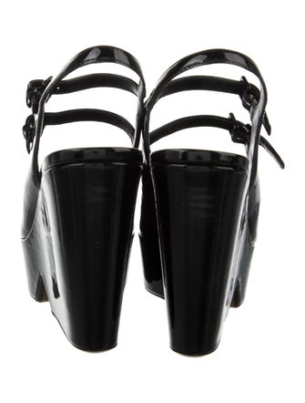 Robert Clergerie Patent Leather Slingback Pumps