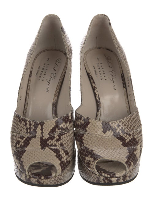 Robert Clergerie Leather Animal Print Pumps
