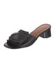 Robert Clergerie Leather Pleated Accents Slides