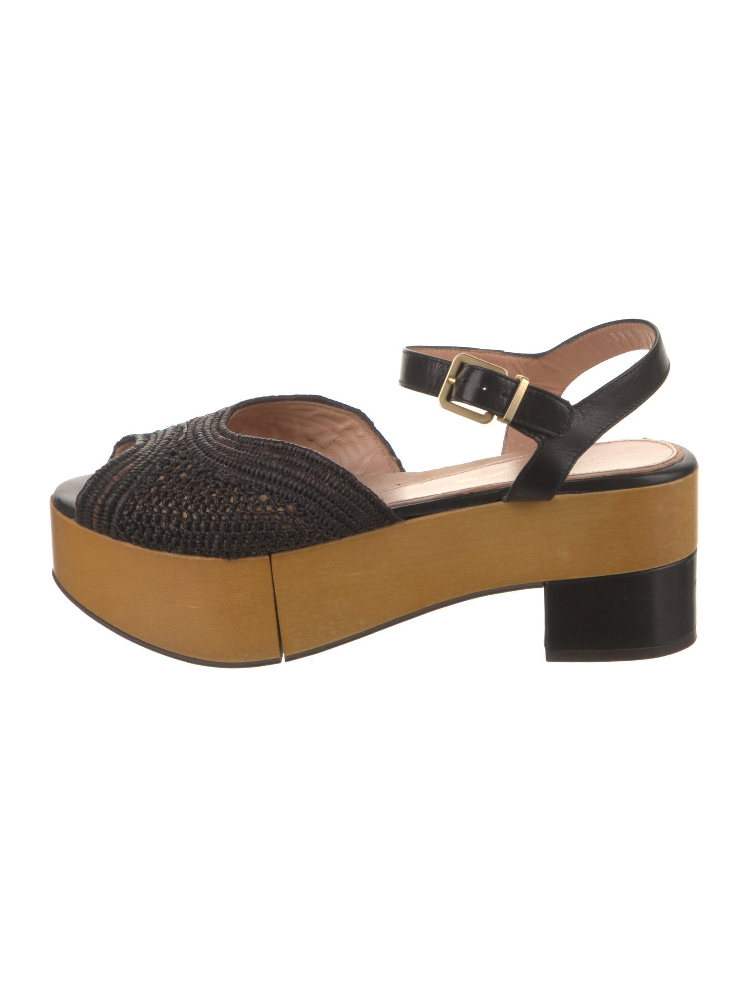Robert Clergerie Leather Colorblock Pattern Slingback Pumps