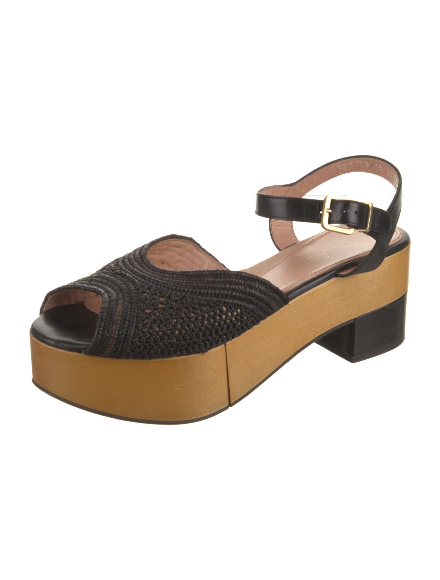 Robert Clergerie Leather Colorblock Pattern Slingback Pumps