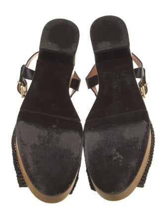 Robert Clergerie Leather Colorblock Pattern Slingback Pumps