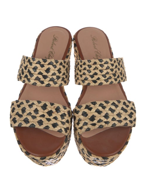 Robert Clergerie Straw Animal Print Slides