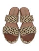 Robert Clergerie Straw Animal Print Slides