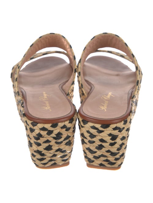 Robert Clergerie Straw Animal Print Slides