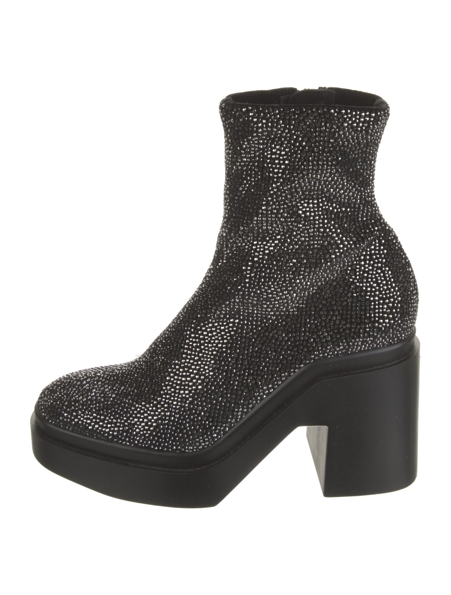 Robert Clergerie Suede Crystal Embellishments Sock Boots