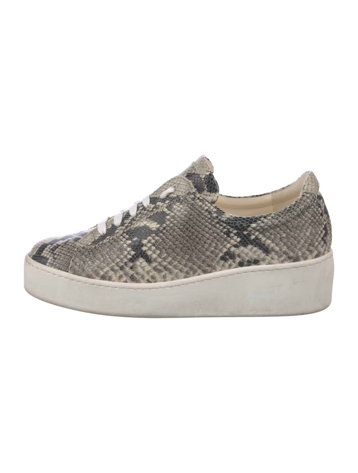 Robert Clergerie Leather Animal Print Sneakers