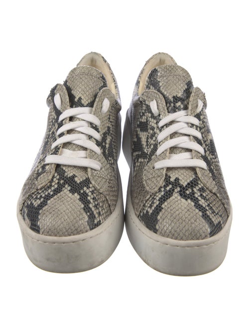 Robert Clergerie Leather Animal Print Sneakers