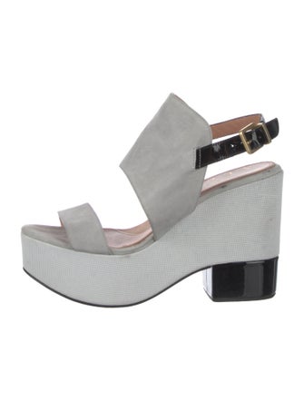 Robert Clergerie Suede Slingback Sandals