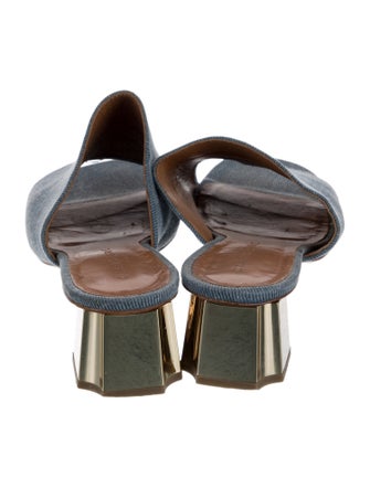 Robert Clergerie Denim Slides