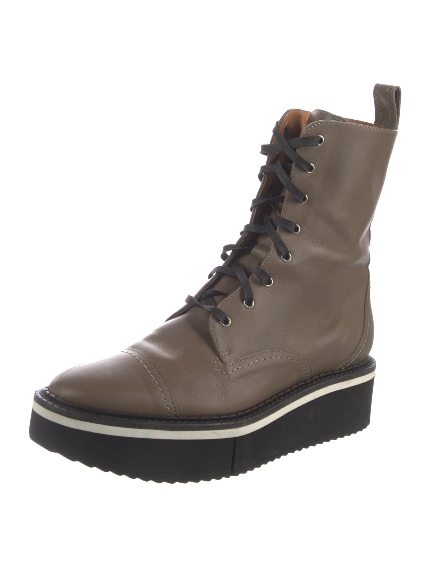 Robert Clergerie Leather Combat Boots