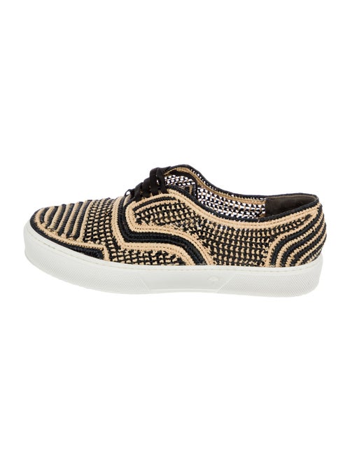 Robert Clergerie Straw Printed Sneakers