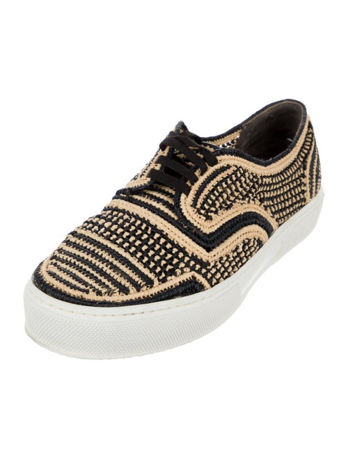 Robert Clergerie Straw Printed Sneakers