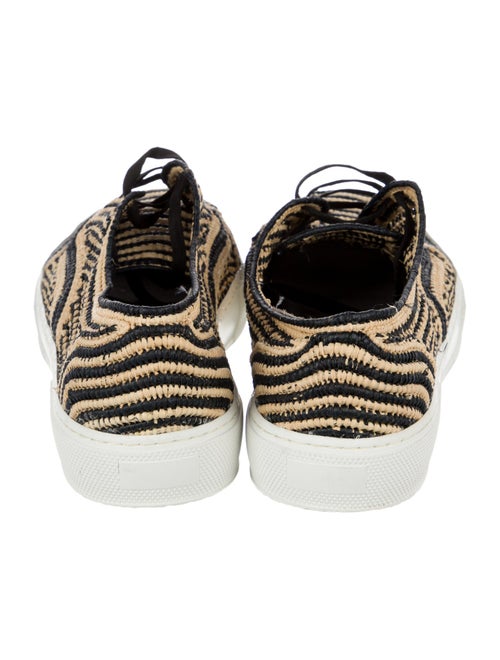 Robert Clergerie Straw Printed Sneakers