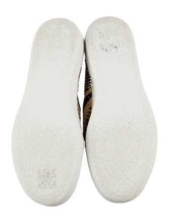 Robert Clergerie Straw Printed Sneakers