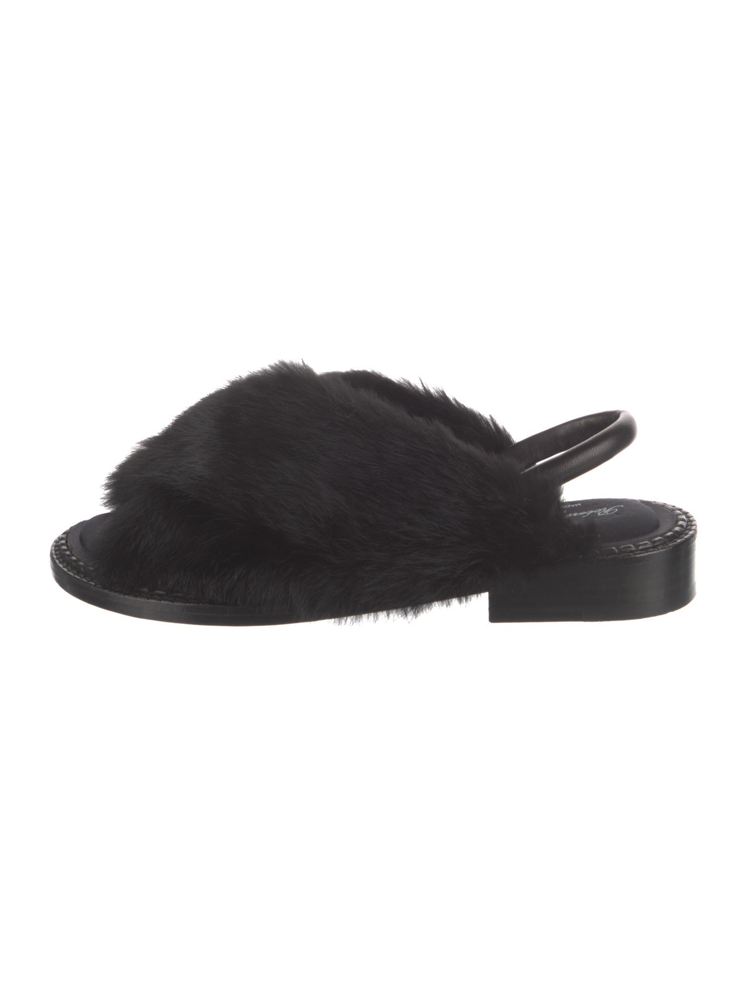 Robert Clergerie Fur Slingback Sandals