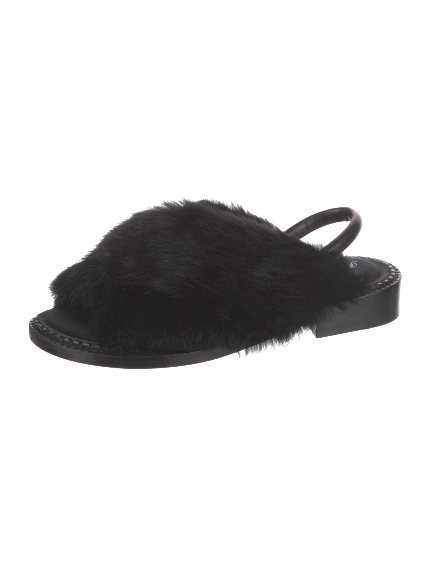 Robert Clergerie Fur Slingback Sandals
