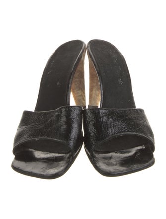 Robert Clergerie Patent Leather Slides