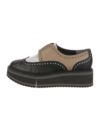 Robert Clergerie Leather Lasercut Accents Loafers
