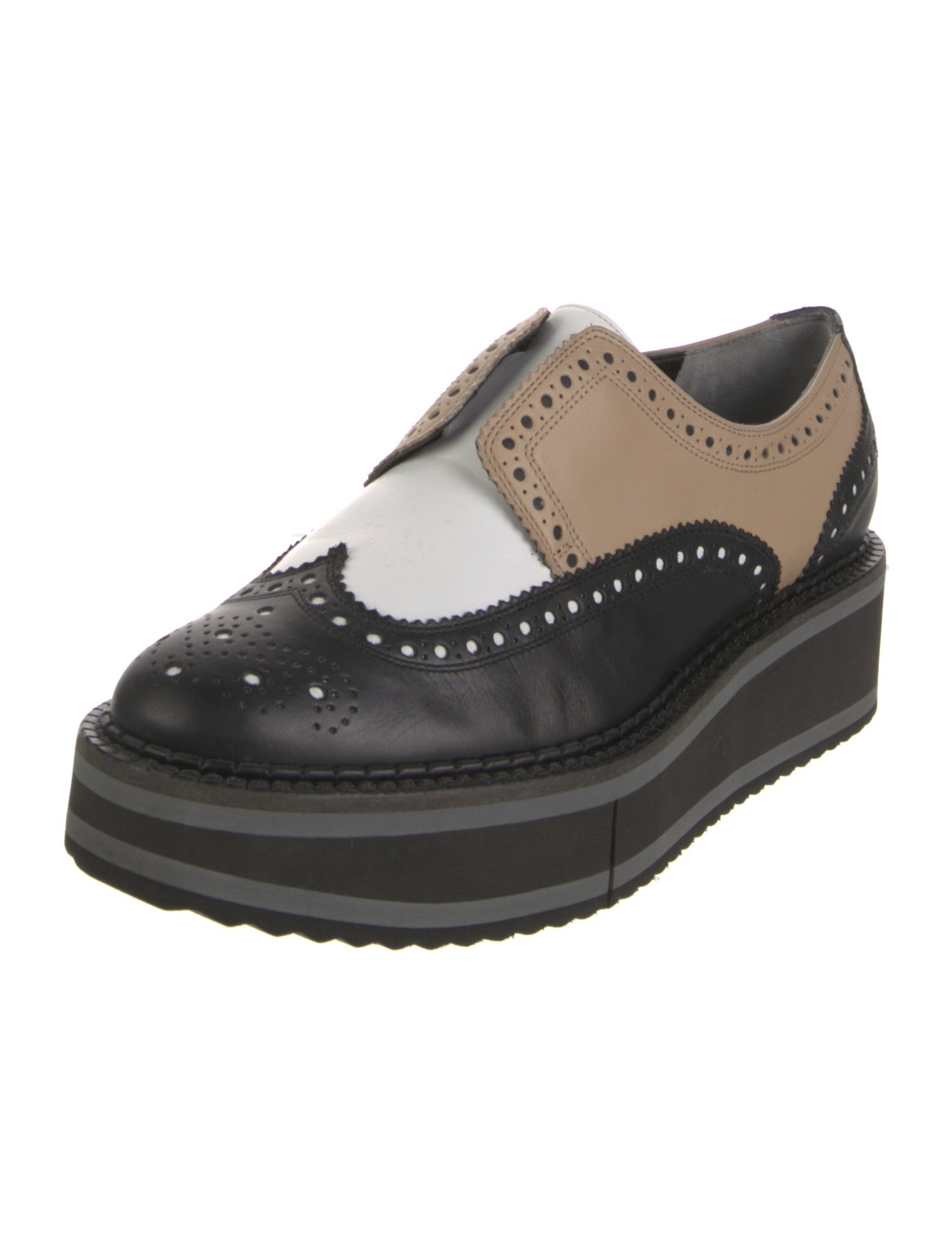 Robert Clergerie Leather Lasercut Accents Loafers