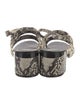 Robert Clergerie Snakeskin Animal Print Slingback Sandals