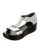 Robert Clergerie Leather T-Strap Sandals