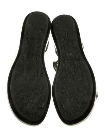 Robert Clergerie Leather T-Strap Sandals