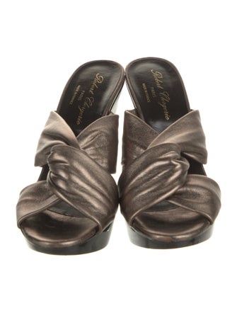Robert Clergerie Leather Slides