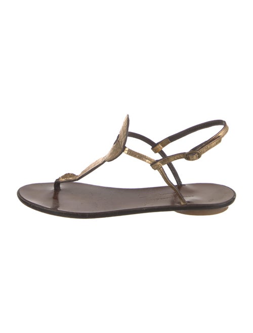Robert Clergerie Leather T-Strap Sandals