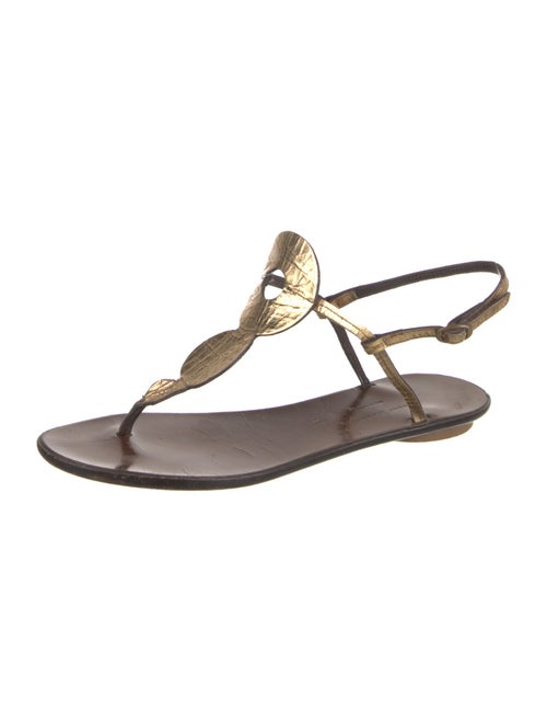 Robert Clergerie Leather T-Strap Sandals