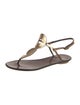 Robert Clergerie Leather T-Strap Sandals