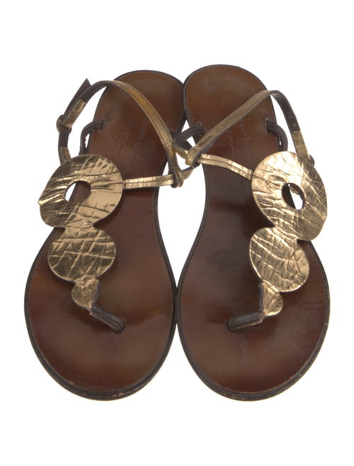 Robert Clergerie Leather T-Strap Sandals