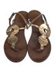Robert Clergerie Leather T-Strap Sandals